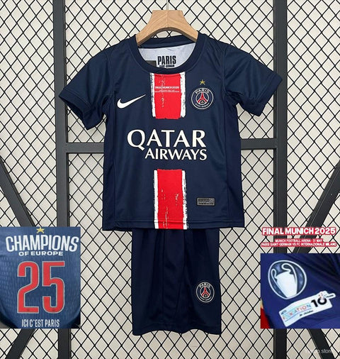 2024/25 Kids PSG Home Jersey – Final Match Champion Edition (2-Pack)